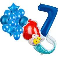 Ariel ballonnen pakket - 82x60cm - Folie Ballon - Prinses - Themafeest - 7 jaar - Verjaardag - Ballonnen - Versiering - Helium ballon - de kleine zeemeermin