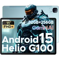 Doogee Tab E3 -Tablet-Android 15- 11 inch 90Hz FHD+ - 4G LTE-Gemini AI-32GB ROM+256GB ROM（2TB TF）-Helio G100-8800mAh/18W-Dubbele luidsprekers-Face ID-5G Wi-Fi-A GPS-GPS-Blauw