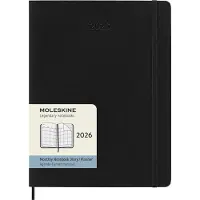 Moleskine 12 Maanden Agenda - 2026 - Maandelijks - XL - Zachte Kaft - Zwart