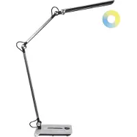 Beliani AQUILA - Bureaulamp LED - Zilver - Synthetisch materiaal