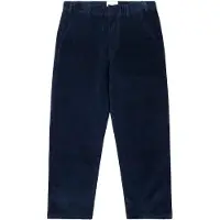 KnowledgeCotton Apparel - Flint Wide 14 Wales Corduroy Chino - Vrijetijdsbroek 33 - Length: 32'', blauw