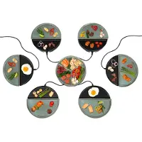 Bourgini Chef's Dinner Party Gourmetstel – Glazed Grey – 6 Personen – Bakplaat – PFAS-vrij - Vaatwasserbestendig