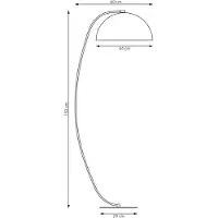 Emibig Vloerlamp Arcos, geel / oranje, Woon-/ Eetkamer, metaal, Modern, vloerlamp