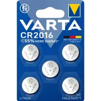 Varta 2x Lithium Coin Batterijen Cr2016 Blister 5 Stuks