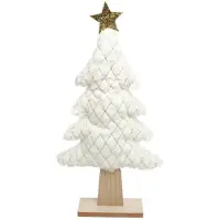 Countryfield Ornament kerstboom Fargo L wit 24x5x45cm wit Pluche Decoratief