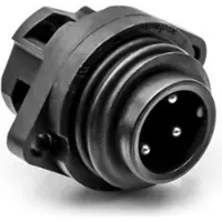 Amphenol C01620C00310012 Ecomate Male Receptacle 3+PE Schroef | Silver Plated | Zwart