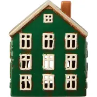 Ib Laursen - Keramieken Huisje - Groen - Waxinelichthouder