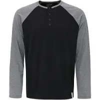 Forplay Shirt met lange mouwen - Kurt - M tot 3XL - voor Mannen - grijs-zwart - Maat XXL