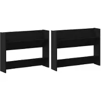 vidaXL Schoenenkast 2 st 83 x 18 x 60 cm Bewerkt hout Zwart Eiken