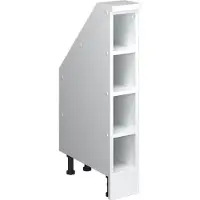 Vicco Rion Kast voor schuine wand – 15 x 81.6 cm met 4 compartimenten Wit