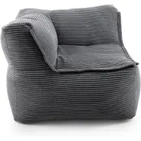 DS Produkte Modulair Hoekdeel Links – Cord Zitzak, Zachte Structuur, Ideaal voor Bankmodules & Poefs, Met Vulling – 81×81×70 cm
