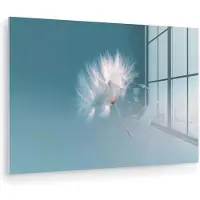 MuchoWow Glasschilderij 180x120 cm - Schilderij acrylglas - Paardenbloempluisje - Blauw - Lucht - Foto op glas - Muurdecoratie woonkamer - Wanddecoratie slaapkamer - Schilderijen