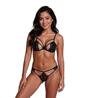 Passion - ANUVERA BH + STRING SET ZWART S/M | LINGERIE SET | SEXY LINGERIE | EROTISCHE LINGERIESET | LINGERIE