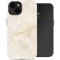 Selencia Vivid Backcover met MagSafe voor de Apple iPhone 14 - Golden Beige Marble