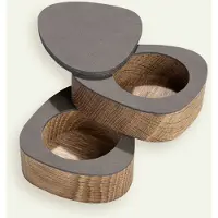 Fyrklövern Peper- en zoutstel Curve Salt & Pepper Nupo Caviar (Set van 2)