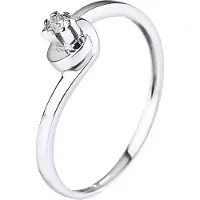 Diadema Solitaire Diamond 0,04 Cts White Gold Jewelry