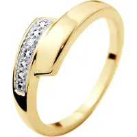 Diadema Ring Diamonds 0.010 Cts Yellow Gold