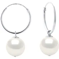 Diadema Creolen Gekweekte Parels Zoetwater Ronde 10-11mm White Gold White