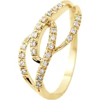 Diadema Diamond Ring 0.12 Cts Yellow Gold Jewelry