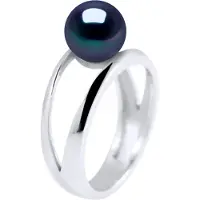 Diadema Rush Ring zoetwaterparels Button 7-8mm Black Or White