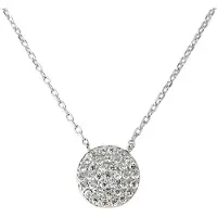 Diadema Ketting "cirkel diamant" zirkoniumoxiden en 925 zilver