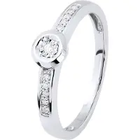 Diadema Diamond Solitaire ondersteund 0060 0,50 Cts Cts Illusion White Gold