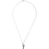 Diadema Ketting "ying-yang" zwart en wit zirkoniumoxiden 925