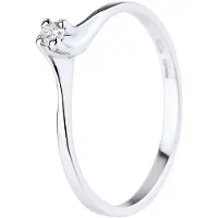 Diadema Solitaire Diamond 0,06 Cts White Gold Jewelry