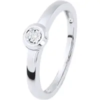 Diadema Diamond Solitaire Ring 0,010 0,50 Cts Cts Illusion White Gold