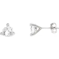 Diadema 6 mm Zirkoniumoxide Oorchips 3 Klauwen Set Zilver 925 - Perfectie