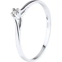 Diadema Solitaire Diamond 0,03 Cts White Gold Jewelry