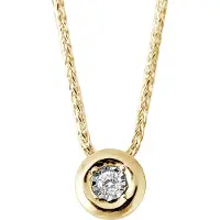 Diadema Ketting Diamond Solitaire 0020 Cts Serti Illusion 0,50 Cts Yellow Gold