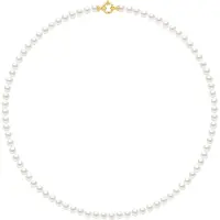 Diadema Water Gekweekte parels ketting 5-6mm Wit Zoet Geel gouden gesp Luxury