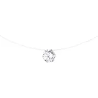 Diadema Solitaire zirkoniumoxide ketting set zilver 925 zilveren klauwen