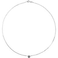 Diadema Solitaire ketting 9 mm zirkoniumoxide set 6 925 zilveren klauwen