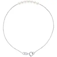Diadema TRINIDAD Bracelet 7 Water Parels Sweet Ronde 34mm White Natural White Gold Chain Convict