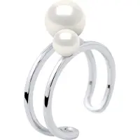 Diadema Ring DUO Beads Freshwater 5 en 8 mm White 925