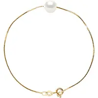 Diadema Armband Gekweekte Pearl Zoetwater 8-9mm Wit Geel gouden ketting Venetiaanse