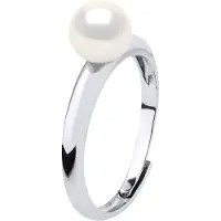 Diadema Rush Ring Verstelbare zoetwaterparels Rond 6-7 mm White 925