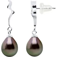 Diadema Oorbellen Tahitian Pearls Pears 9-10 mm Wit Goud 18 Karaat