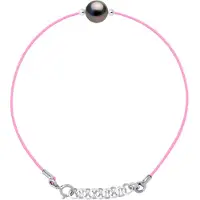 Diadema LOVE armband LINK Tahitian Pearl Ronde 8-9 mm Nylon Rose 925
