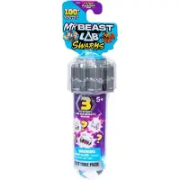 BEAST LAB MrBeast Lab Swarms - Hyper Fusion serie Test Tube – 3 Swarms microbeesten, 1 Fusion Caps & 3 stickers