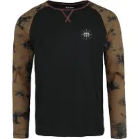 Rock Rebel by EMP Shirt met lange mouwen - Tie Dye shirt met grote print op de rug - XL tot XXL - voor Mannen - zwart-beige - Maat XXL