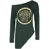 Black Panther - Marvel Shirt met lange mouwen - Golden Logo - S - voor Vrouwen - groen - Maat S