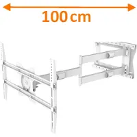 XTRARM Crius 100 cm Rotate 600 Wit - 27 t/m 75 inch schermen