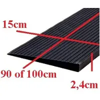 Roege international Drempelhulp 2,4 cm zwart met lijmlaag 150 mm x 1000 mm