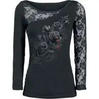 Spiral - Gothic Shirt met lange mouwen - Fatal Attraction - S tot XXL - voor Vrouwen - zwart | Maat M