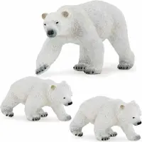 Papo Plastic Speelgoed Figuren Ijsbeer En 2x Stuks Baby/kinderen 14 En 8