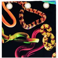 Seletti Snakes gordijn zwart - 02403