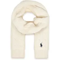 Ralph Lauren Witte katoenen sjaal met kabelsteek (S/M), Casual 323953206005